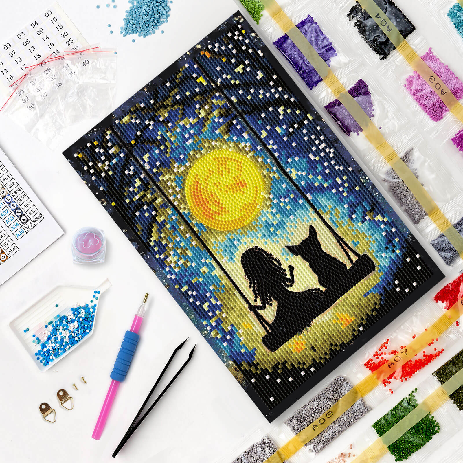 5D Diamond Painting 20x30 cm | Dreams Beneath the Moon (LC062e) – Diamond painting | Varvikas.Shop