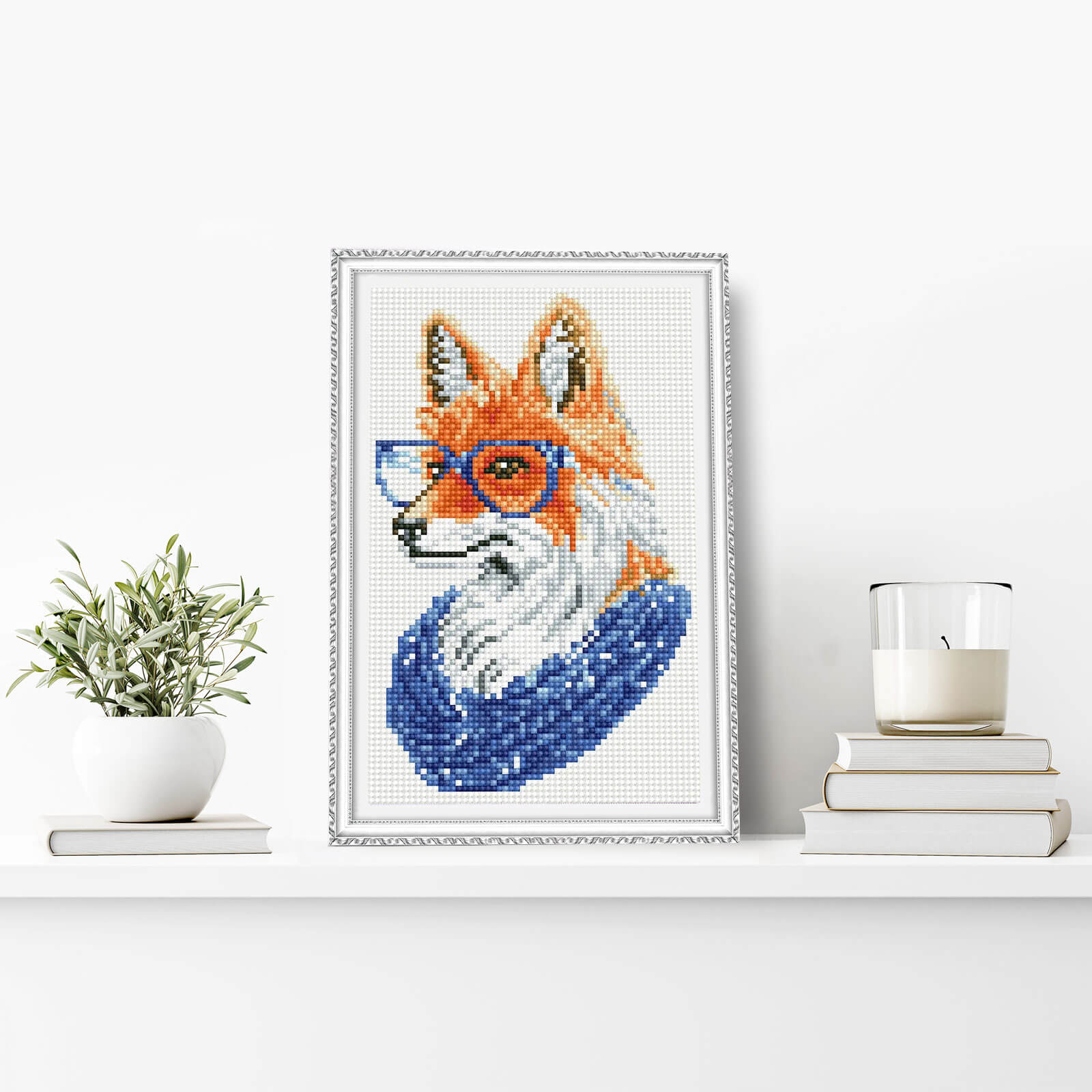 5D Diamond Painting 20x30 cm | Fox with glasses (LC011e) – Diamond painting | Varvikas.Shop