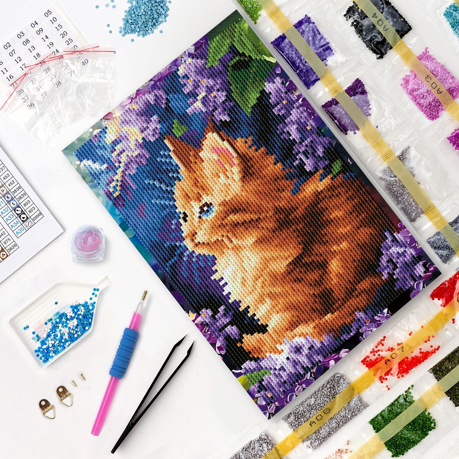 5D Diamond Painting 20x30 cm | Ginger Kitten (LC064e) – Diamond painting | Varvikas.Shop