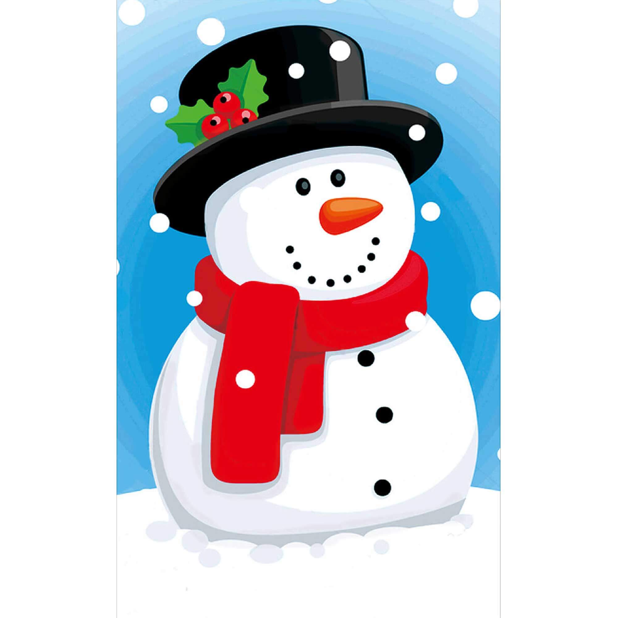 5D Diamond Painting 20x30 cm | Happy Snowman (LC023e) – Diamond painting | Varvikas.Shop