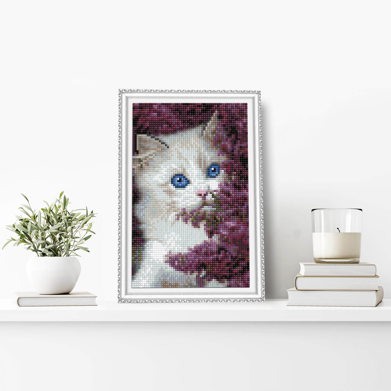 5D Diamond Painting 20x30 cm | Hiding in Lilacs (LC056e) – Diamond painting | Varvikas.Shop
