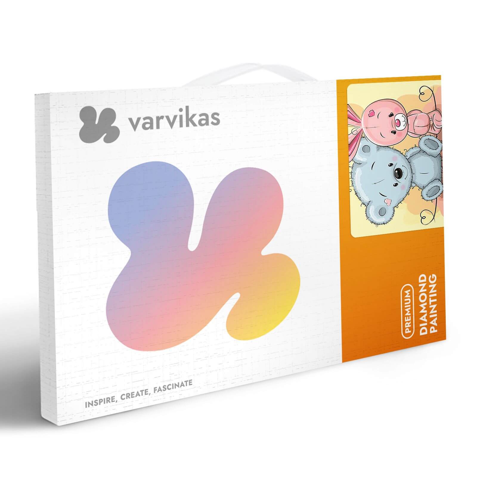 5D Diamond Painting 20x30 cm | Little Bear and Little Bunny (LC006e) – Diamond painting | Varvikas.Shop