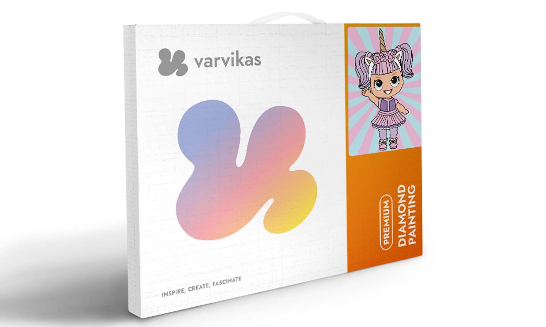 5D Diamond Painting 20x30 cm | Little Girl in a Unicorn Dress (LC027e) – Diamond painting | Varvikas.Shop