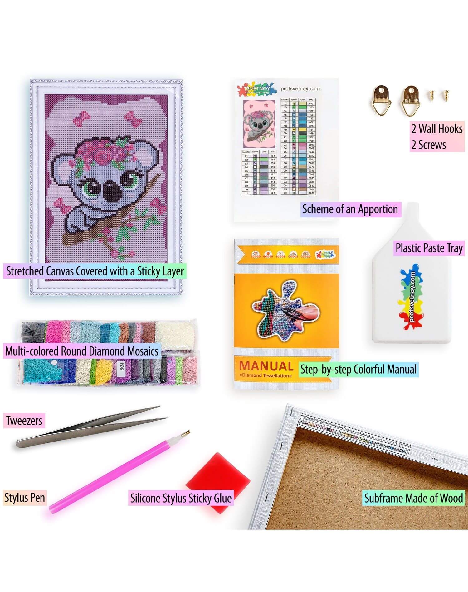 5D Diamond Painting 20x30 cm | Little Koala (LC020e) – Diamond painting | Varvikas.Shop