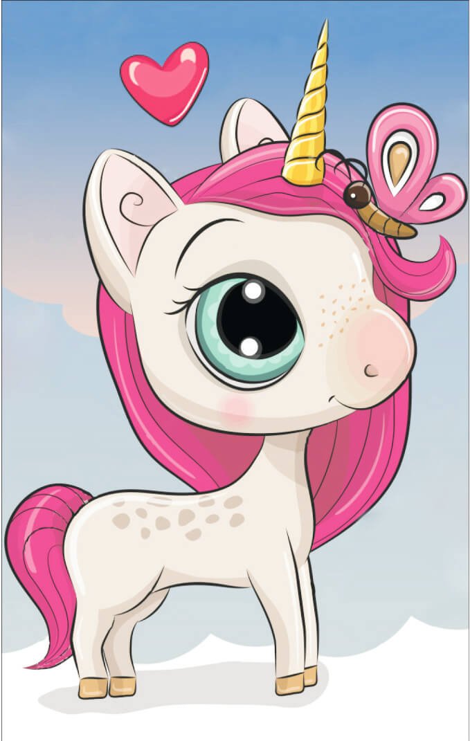 5D Diamond Painting 20x30 cm | Magic Unicorn (LC028e) – Diamond painting | Varvikas.Shop