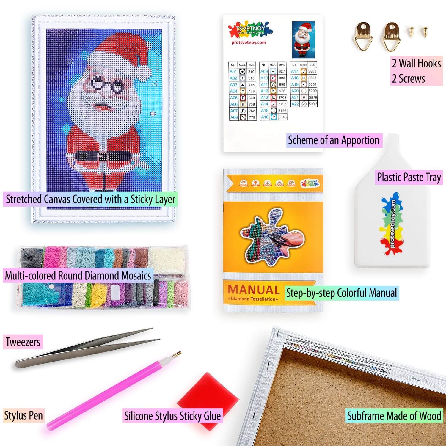 5D Diamond Painting 20x30 cm | Santa Claus (LC022e) – Diamond painting | Varvikas.Shop