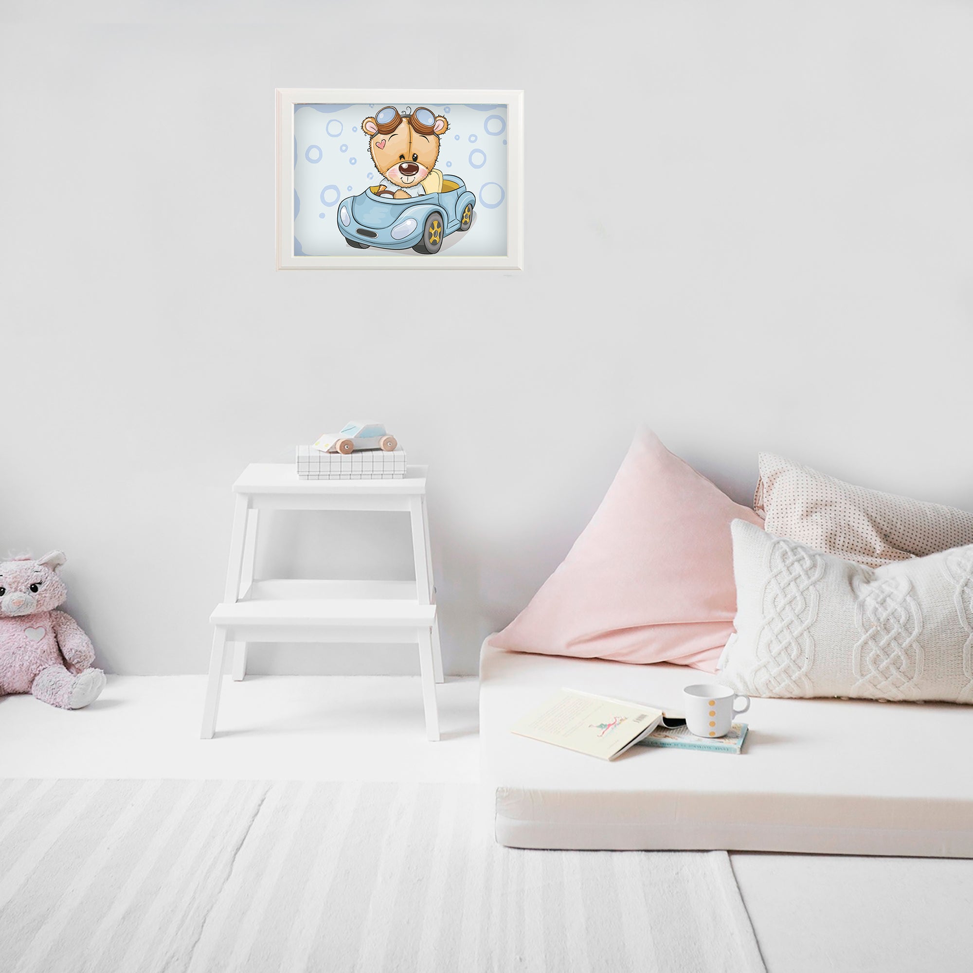 5D Diamond Painting 20x30 cm | Teddy Bear in a Car (LC029e) – Diamond painting | Varvikas.Shop