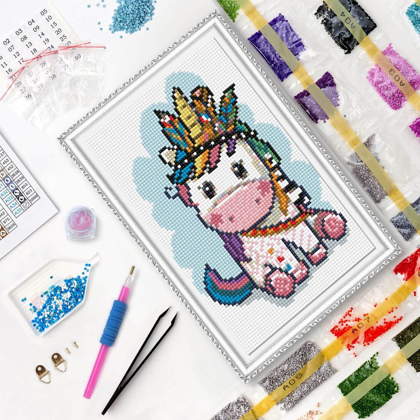 5D Diamond Painting 20x30 cm | The Indian (LC044e) – Diamond painting | Varvikas.Shop