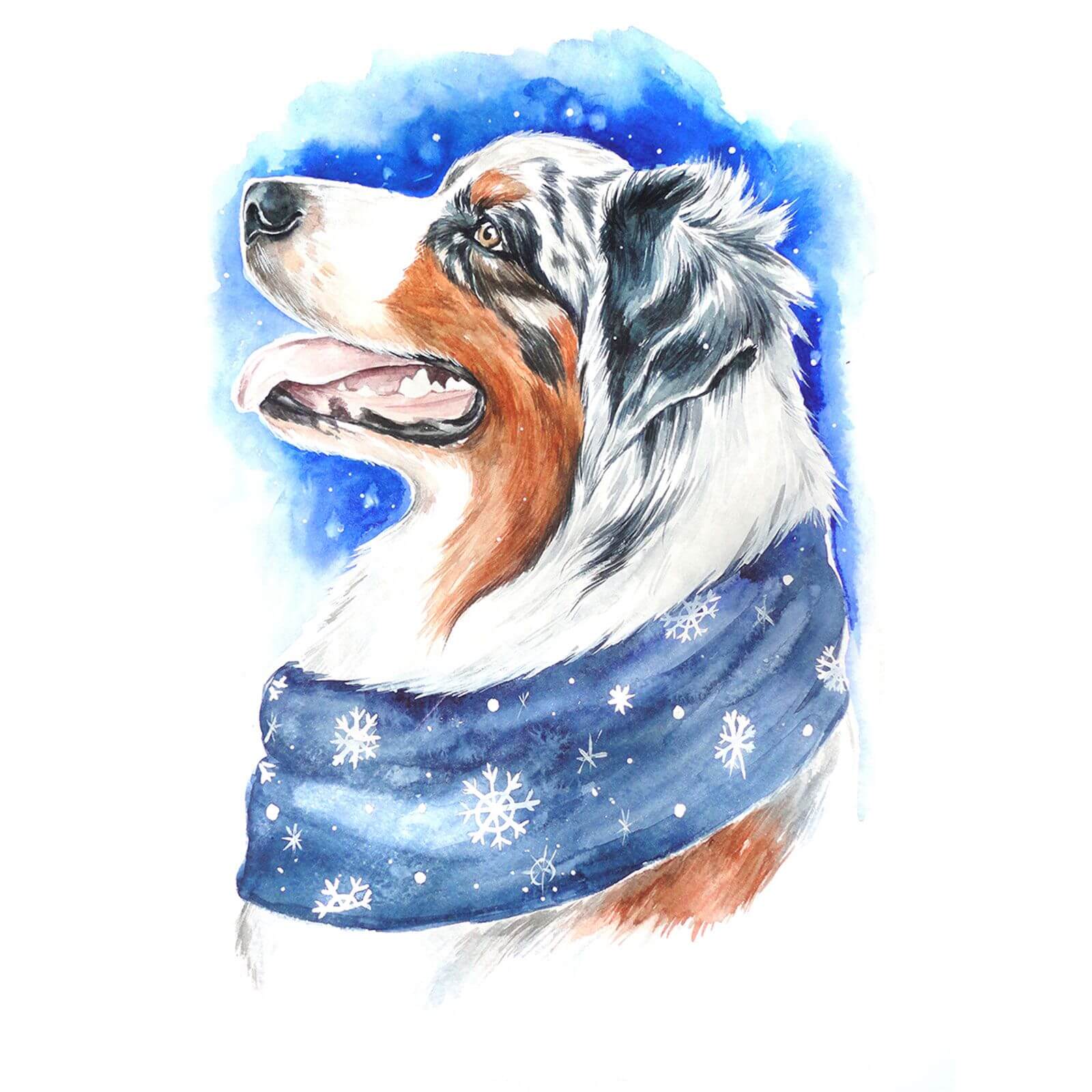 5D Diamond Painting 20x30 cm | Winter dog (LC014e) – Diamond painting | Varvikas.Shop