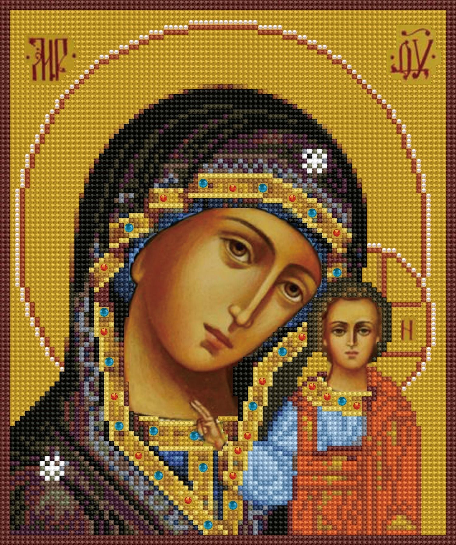 5D Diamond Painting 30x35 cm | The Kazan Mother of God (LD002e) – Diamond painting | Varvikas.Shop