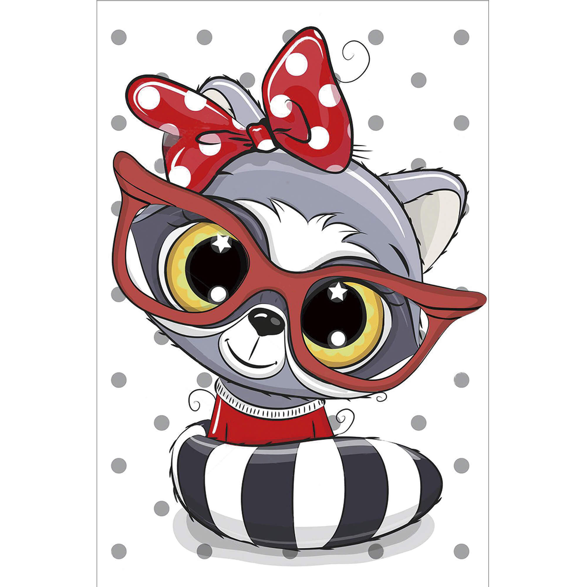 5D Diamond Painting 30x40 cm | Baby Raccoon (LE104e) – Diamond painting | Varvikas.Shop