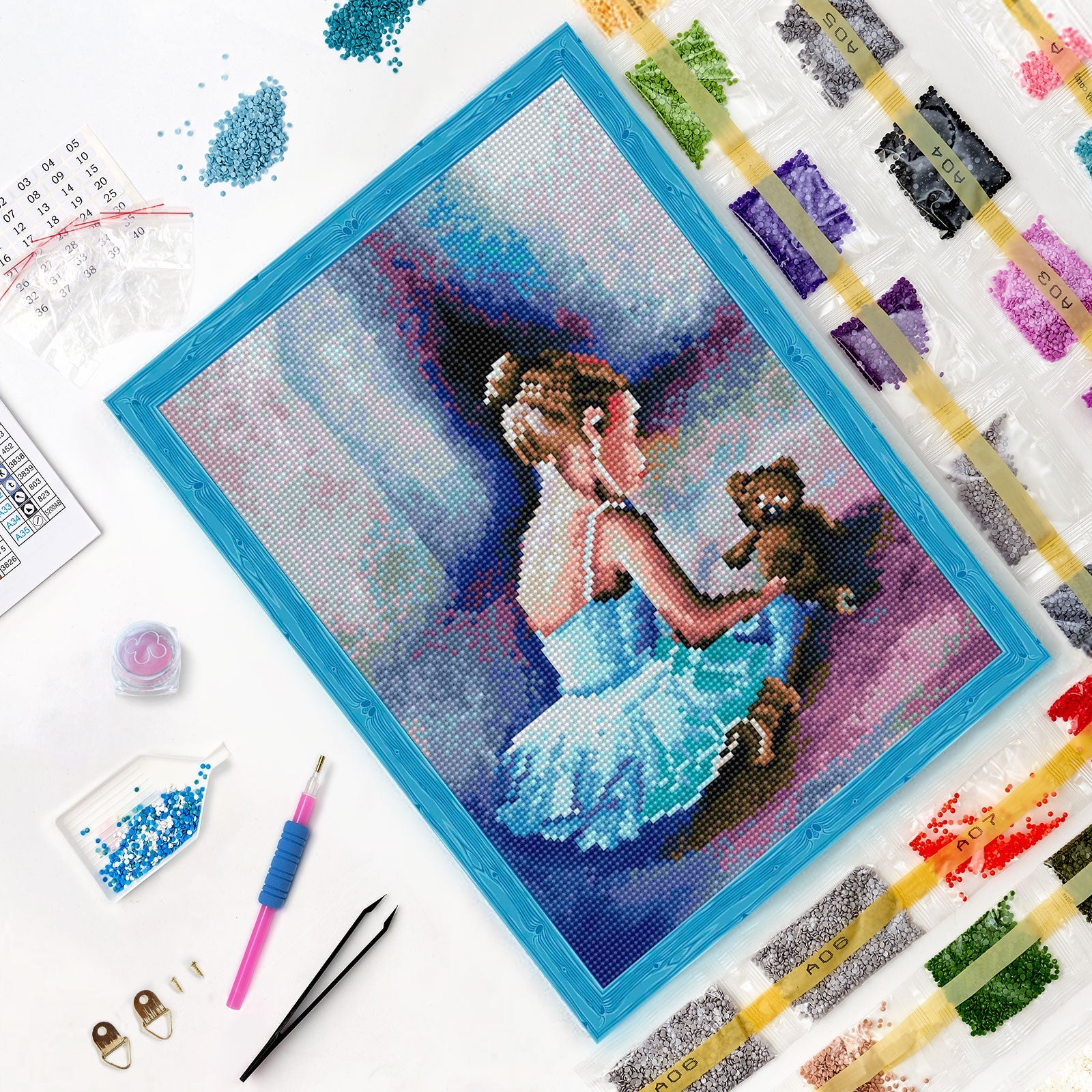 5D Diamond Painting 30x40 cm | Ballerina. The first steps (LE037e) – Diamond painting | Varvikas.Shop