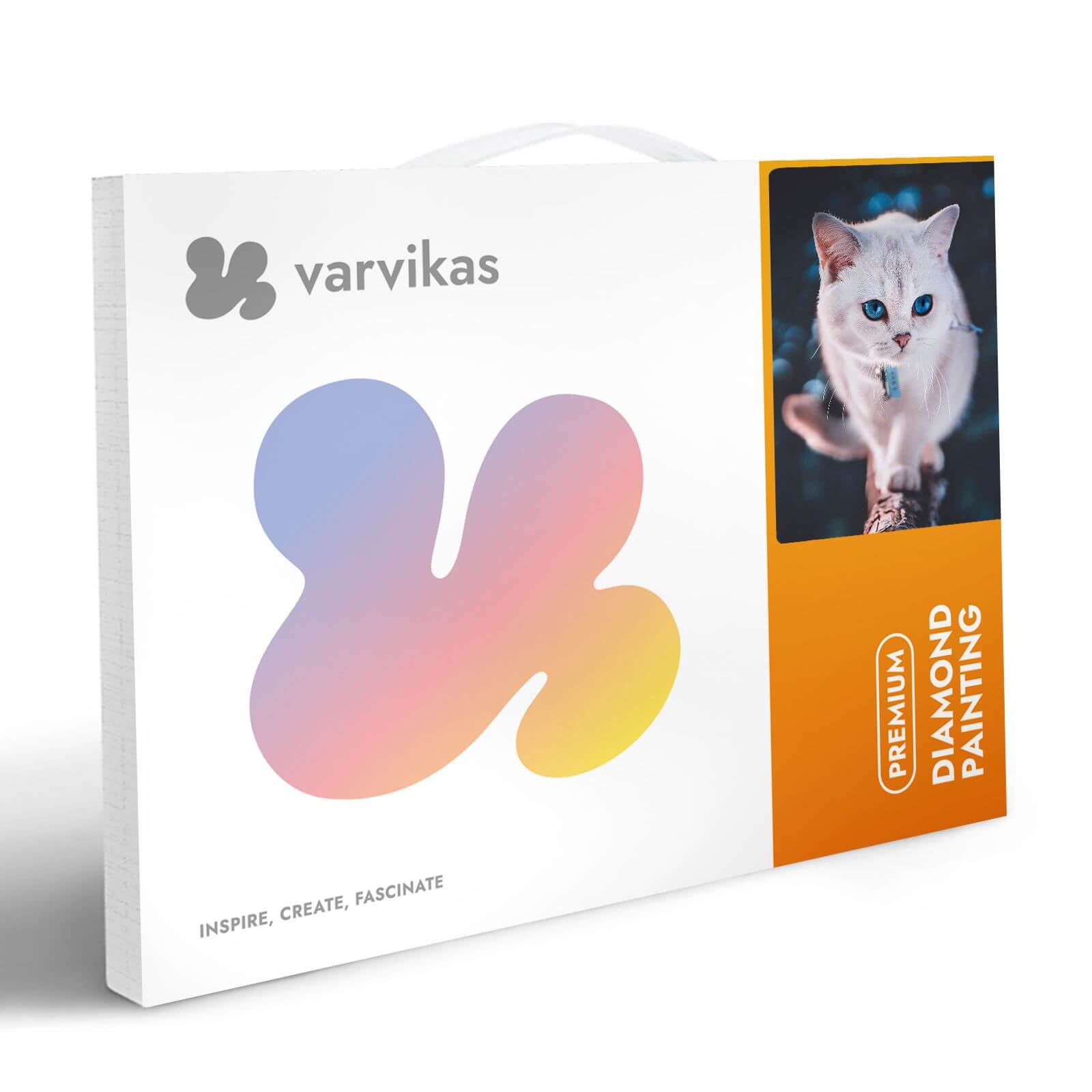 5D Diamond Painting 30x40 cm | Blue - eyed fluffy kitten (LE126e) – Diamond painting | Varvikas.Shop