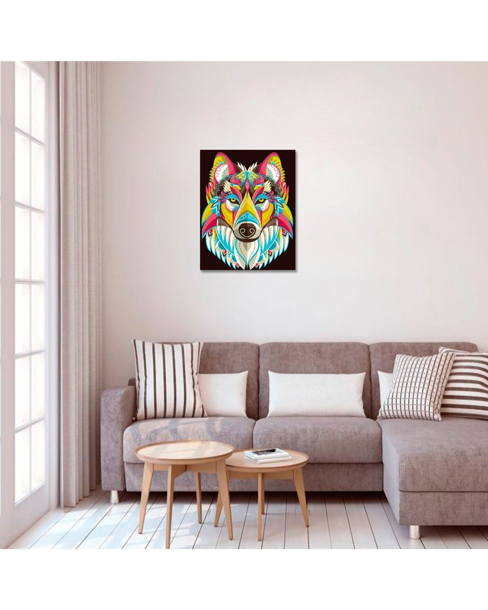 5D Diamond Painting 30x40 cm | Colorful Wolf (LE103e) – Diamond painting | Varvikas.Shop
