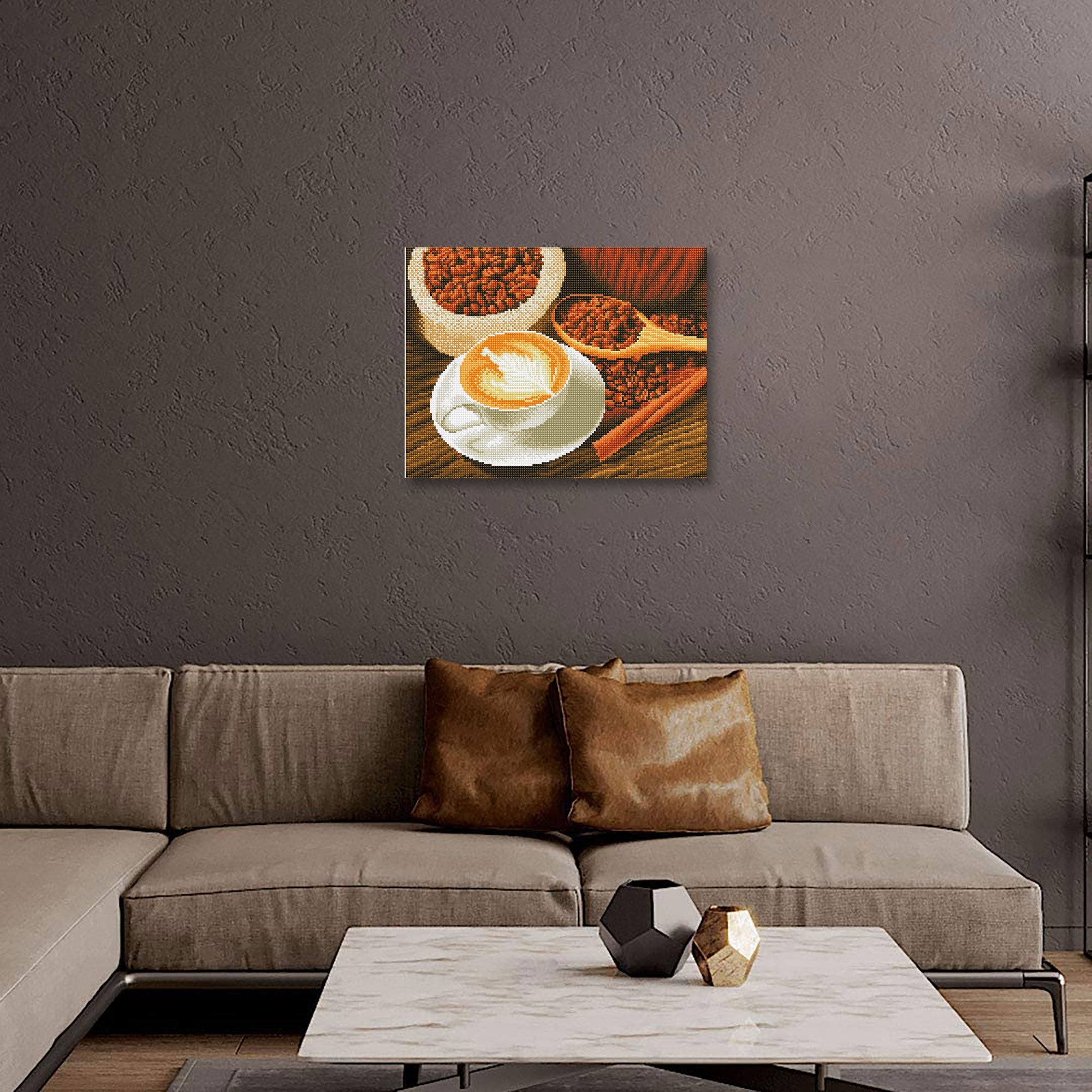 5D Diamond Painting 30x40 cm | Cup of Coffee (LE012e) – Diamond painting | Varvikas.Shop