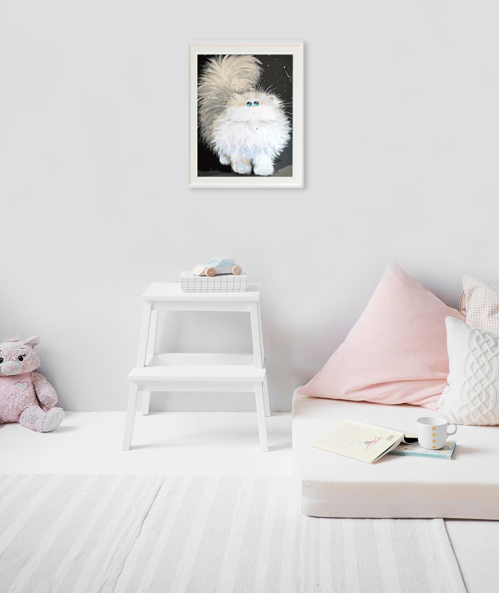 5D Diamond Painting 30x40 cm | Cute Fluffy Cat (LE085e) – Diamond painting | Varvikas.Shop