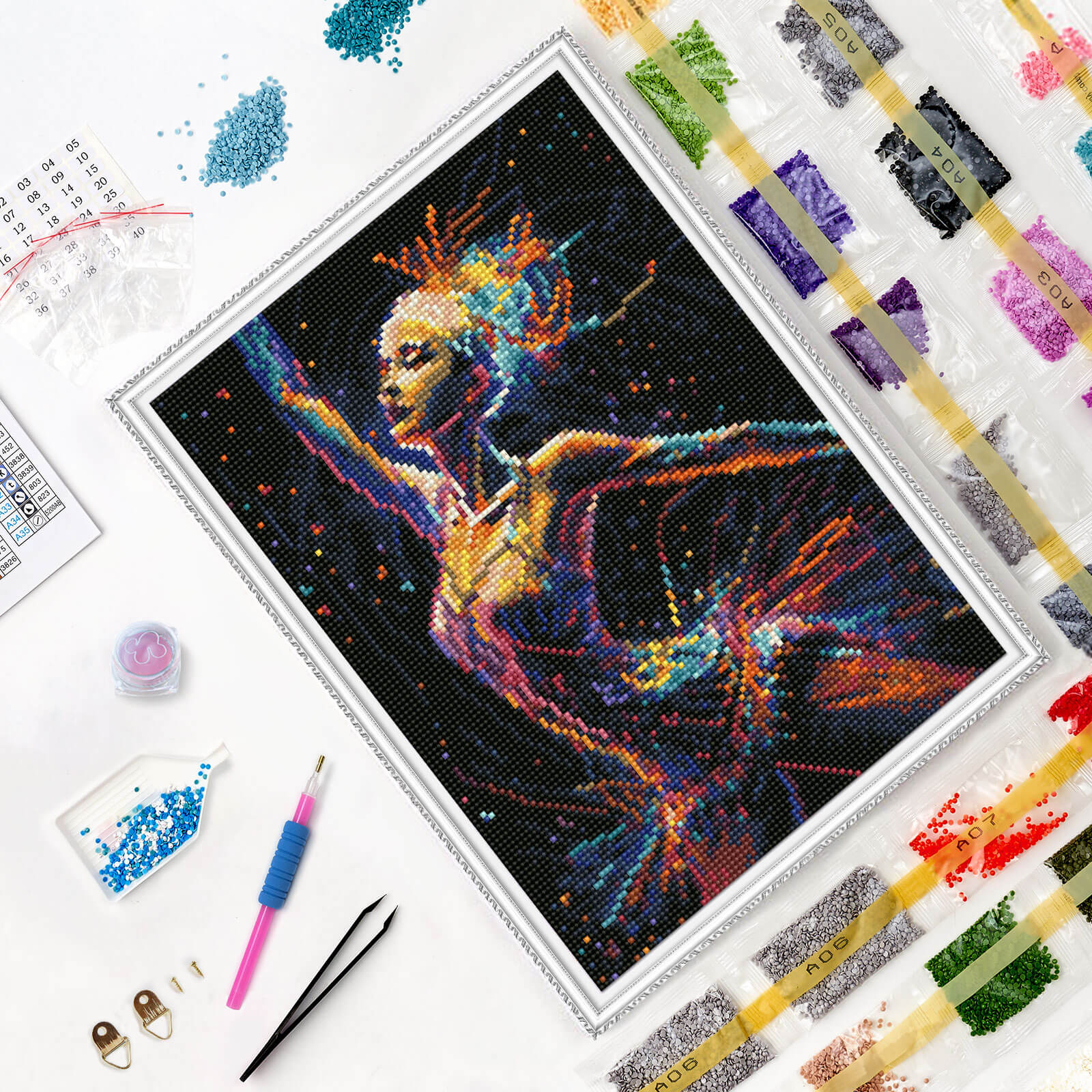 5D Diamond Painting 30x40 cm | Dance energy (LE152e) – Diamond painting | Varvikas.Shop