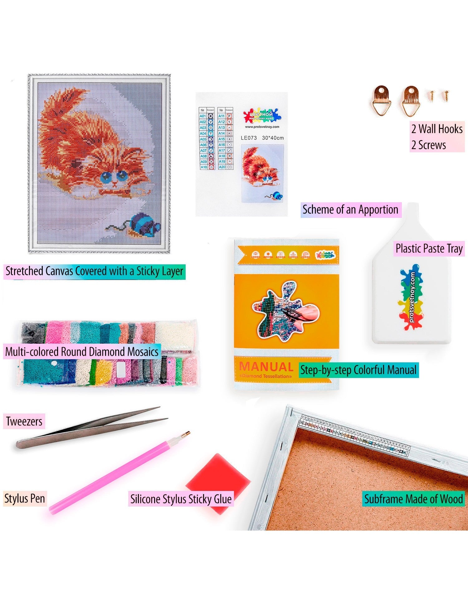 5D Diamond Painting 30x40 cm | Mice (LE073e) – Diamond painting | Varvikas.Shop