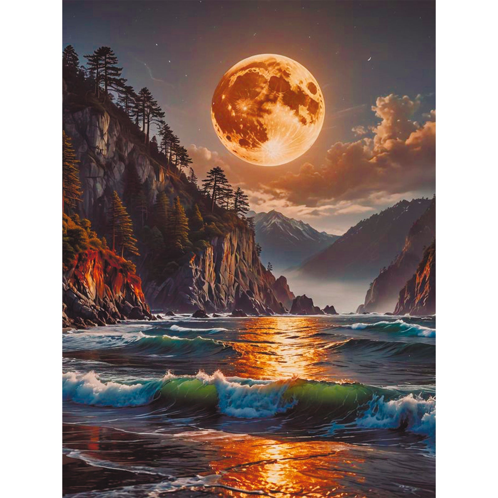 5D Diamond Painting 30x40 cm | Moonlit Bay (LE164e) – Diamond painting | Varvikas.Shop