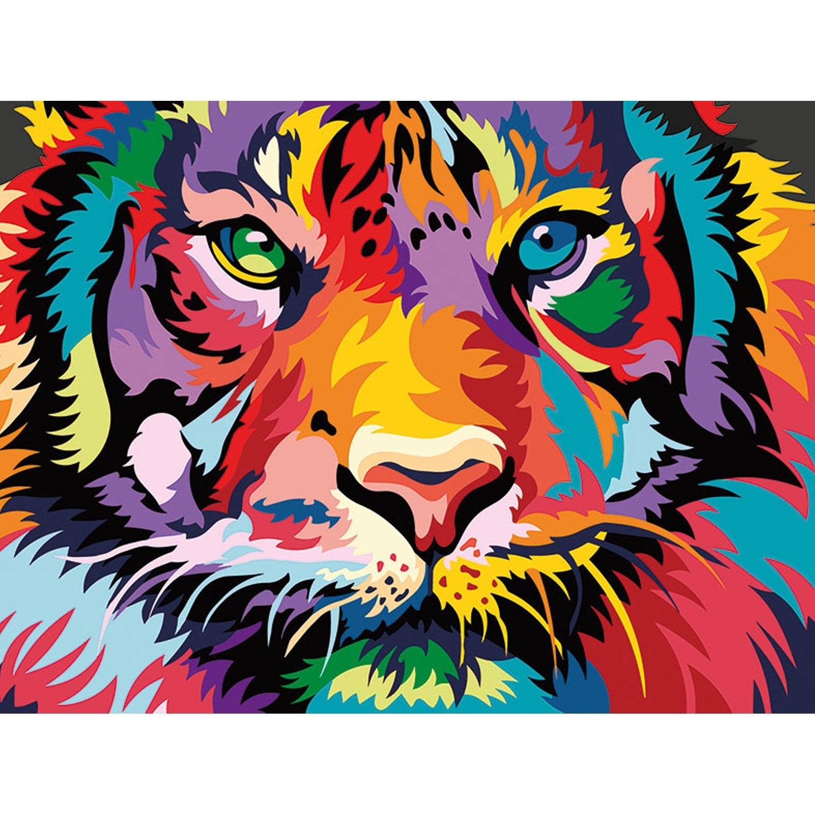 5D Diamond Painting 30x40 cm | Through the eyes of a tiger (LE137e) – Diamond painting | Varvikas.Shop