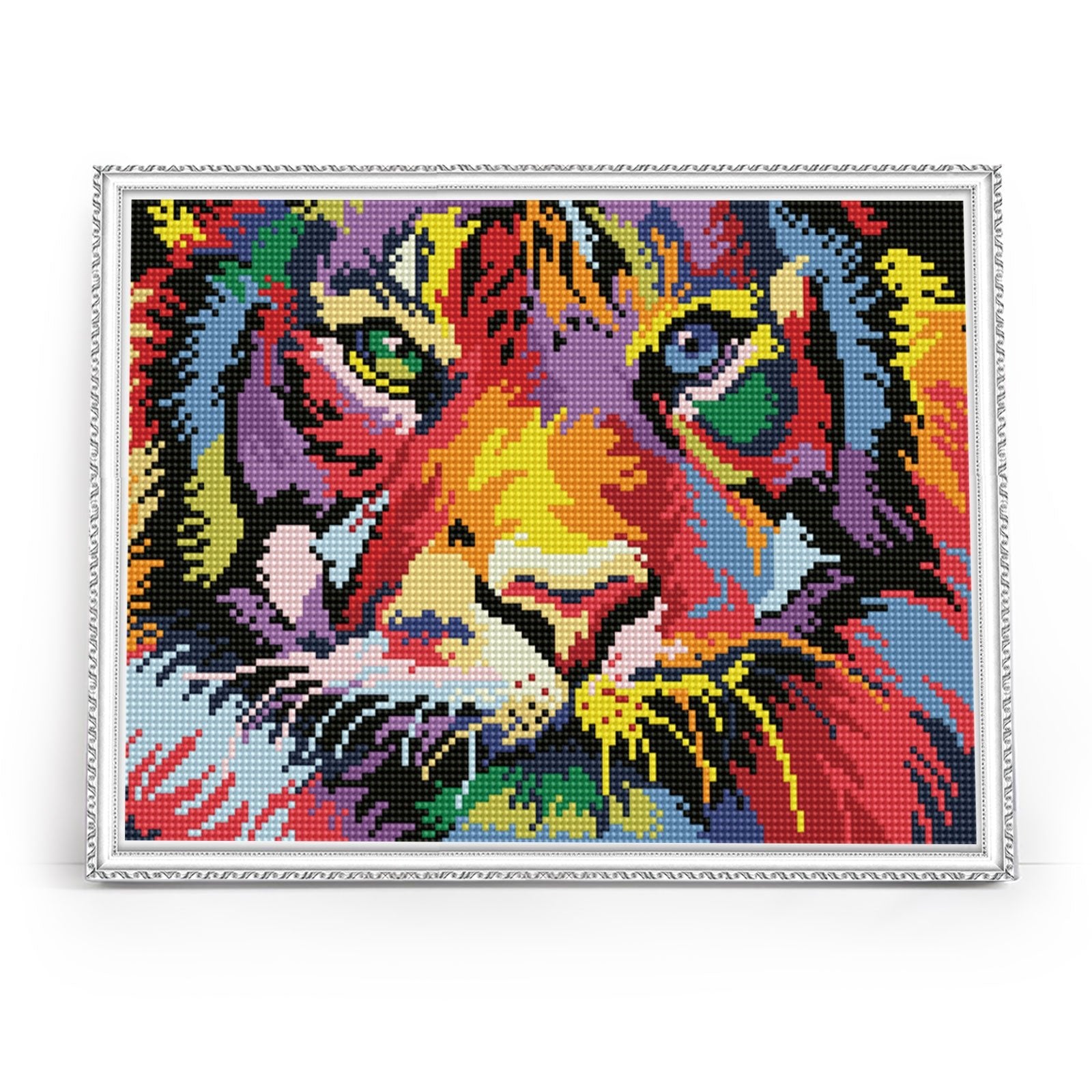 5D Diamond Painting 30x40 cm | Through the eyes of a tiger (LE137e) – Diamond painting | Varvikas.Shop