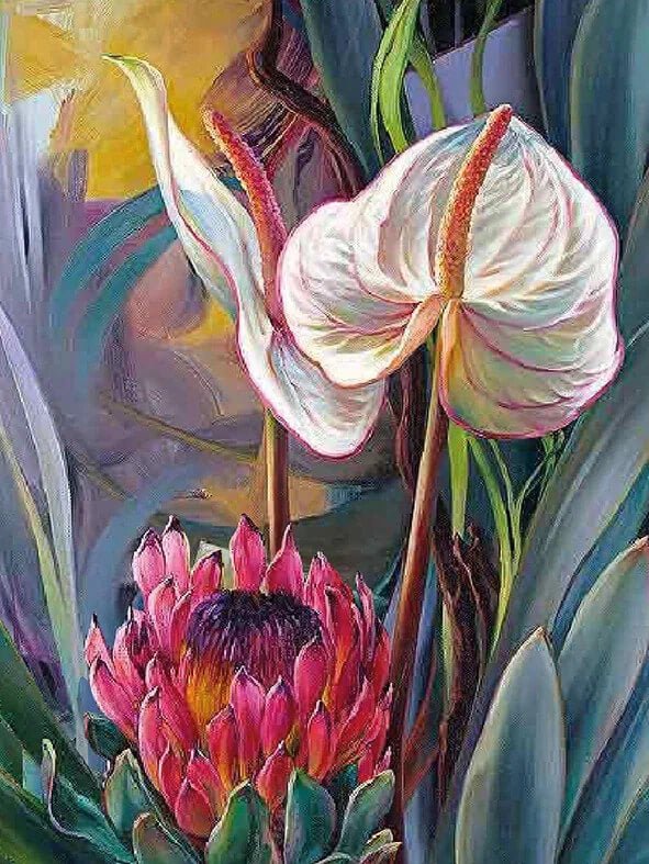 5D Diamond Painting 30x40 cm | Tropical bouquet (LE154e) – Diamond painting | Varvikas.Shop