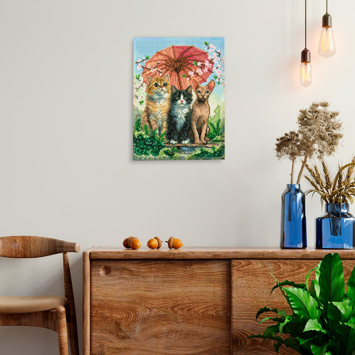 5D Diamond Painting 40×50 cm, Cat Idyll (LG415e) – Diamond painting | Varvikas