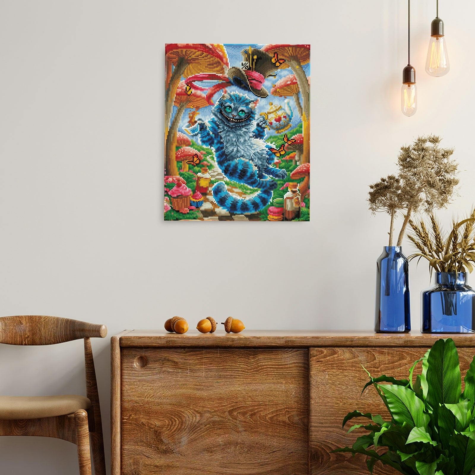 5D Diamond Painting 40×50 cm, Cheshire Cat (LG411e) – Diamond painting | Varvikas