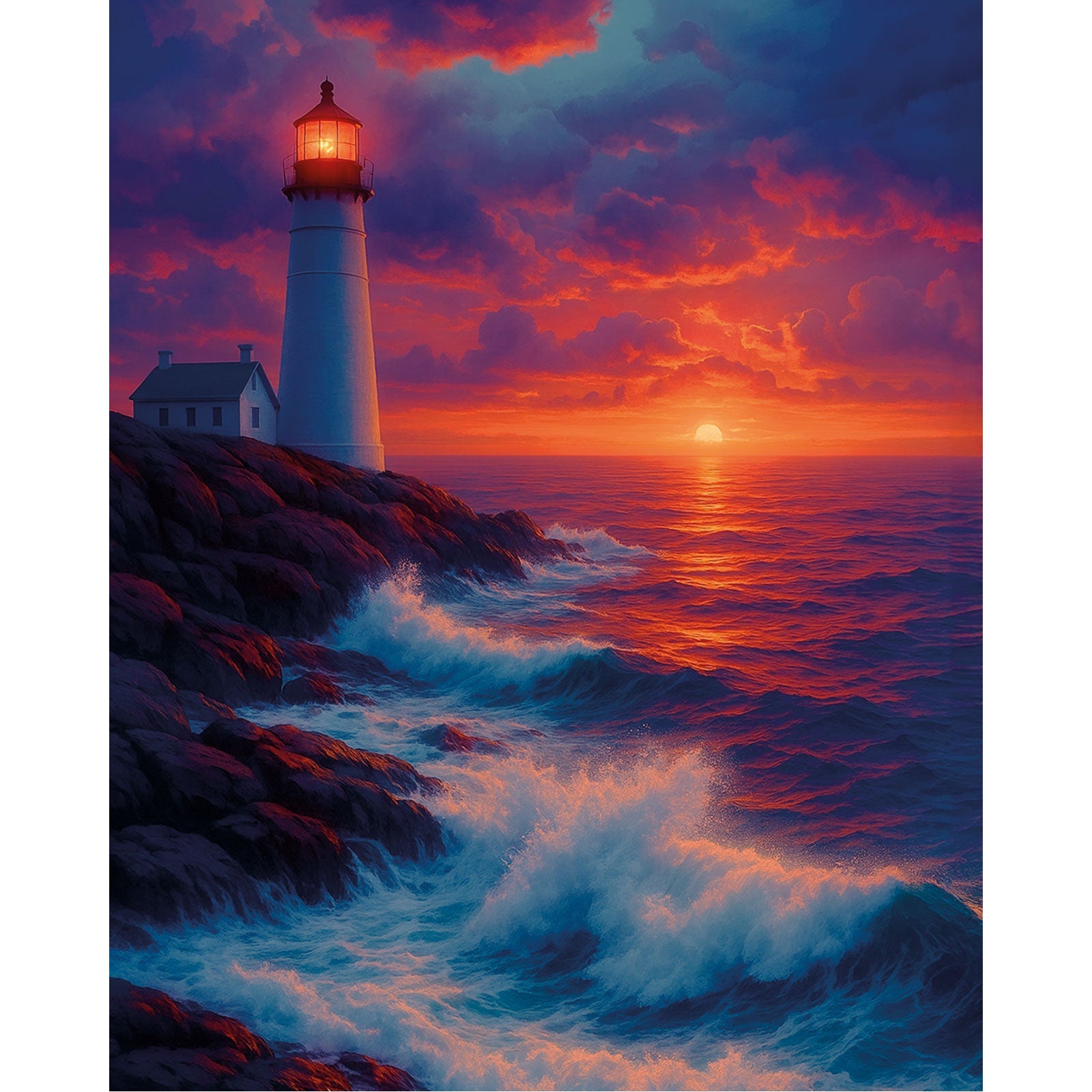 5D Diamond Painting 40×50 cm, Lighthouse (LG404e) – Diamond painting | Varvikas.Shop