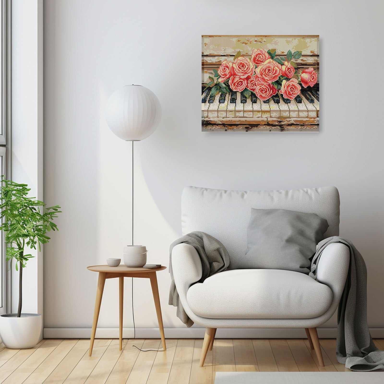 5D Diamond Painting 40×50 cm, Rose Melody (LG397e) – Diamond painting | Varvikas.Shop