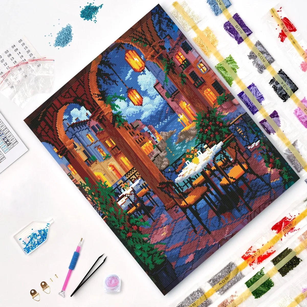 5D Diamond Painting 40×50 cm, Venetian Café (LG414e) – Diamond painting | Varvikas