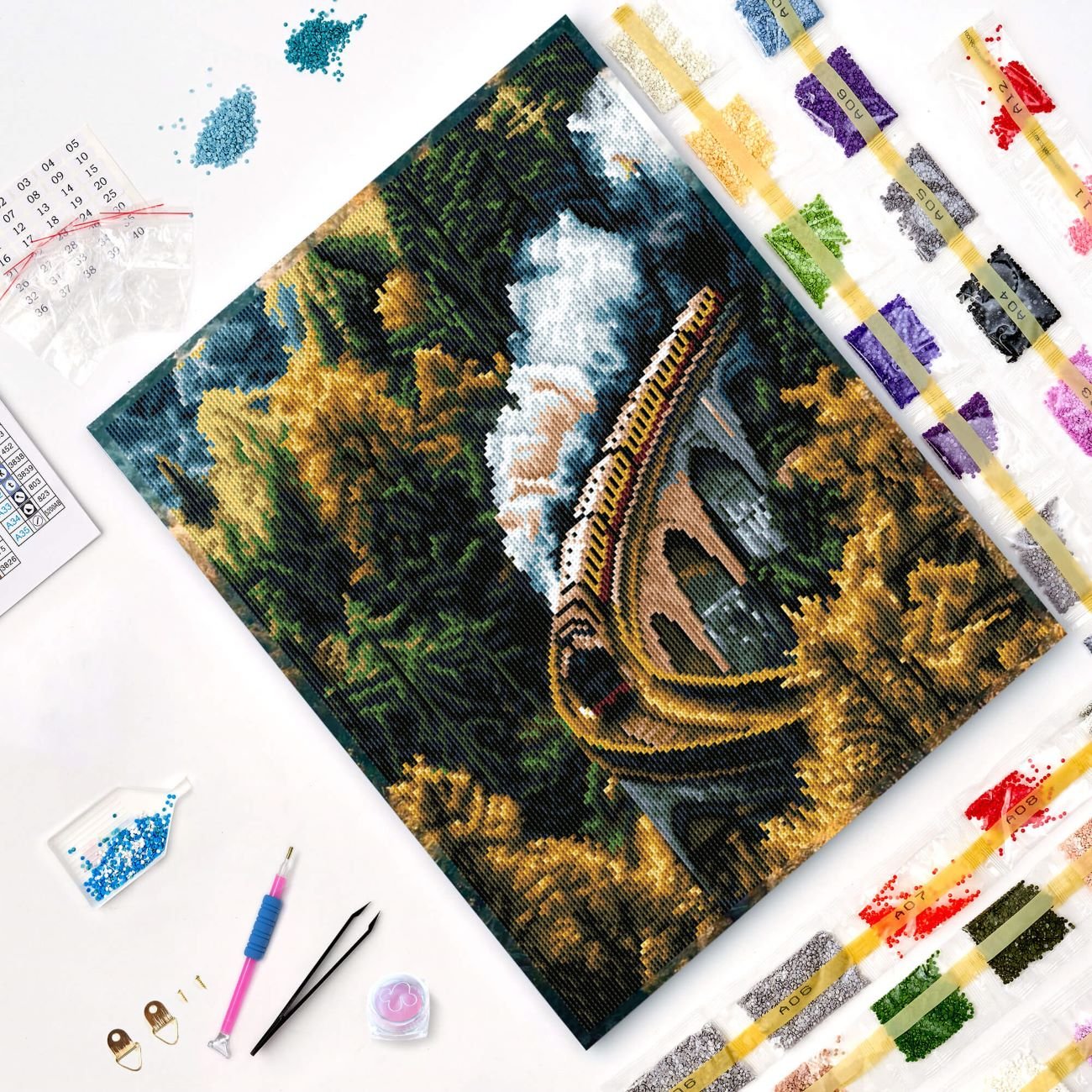 5D Diamond Painting 40x50 cm | Autumn Express (LG371e) – Diamond painting | Varvikas.Shop