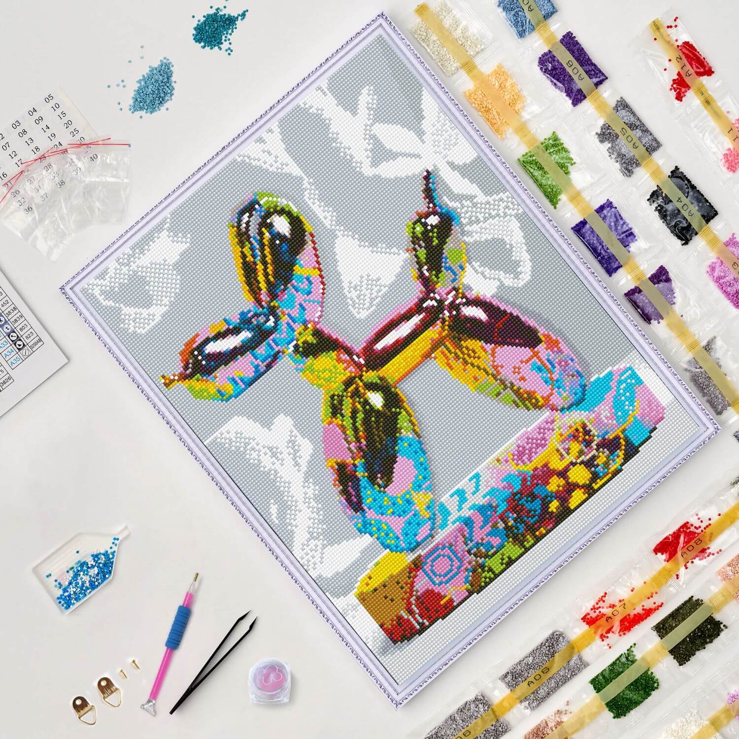 5D Diamond Painting 40x50 cm | Balloon Dog (LG326e) – Diamond painting | Varvikas.Shop