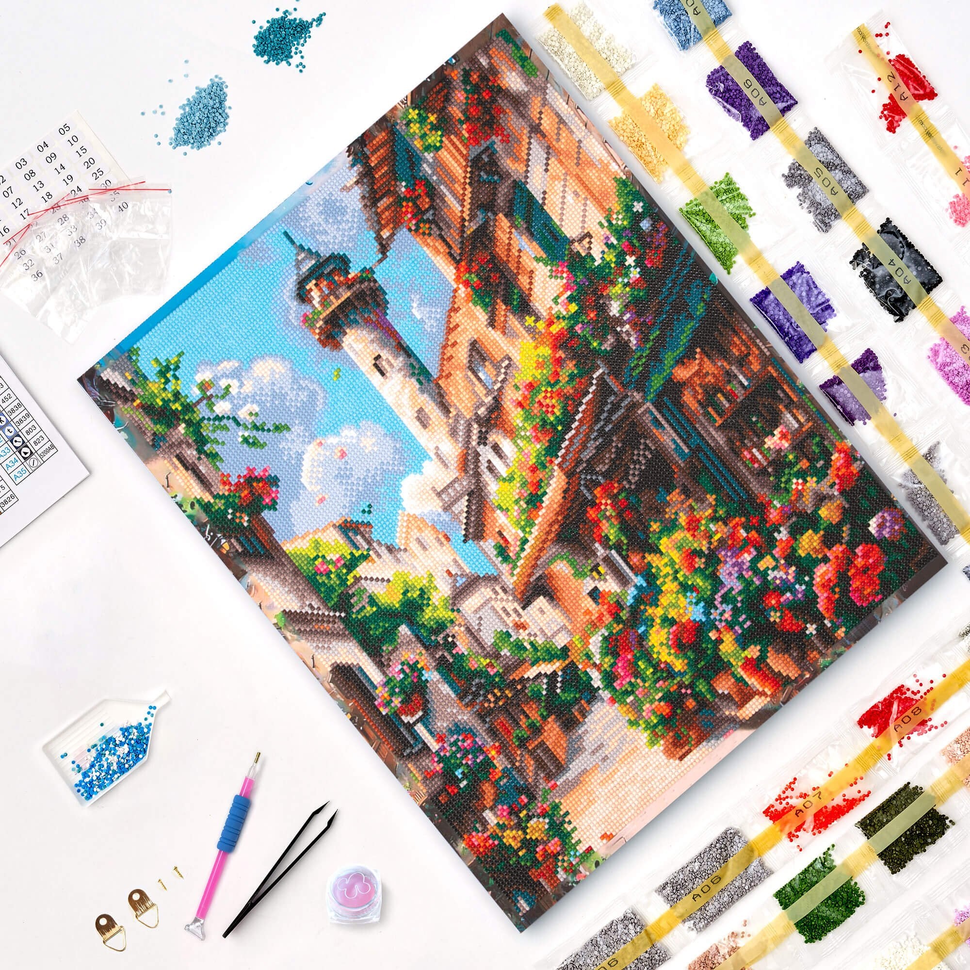 5D Diamond Painting 40x50 cm | Blooming Street (LG365e) – Diamond painting | Varvikas.Shop