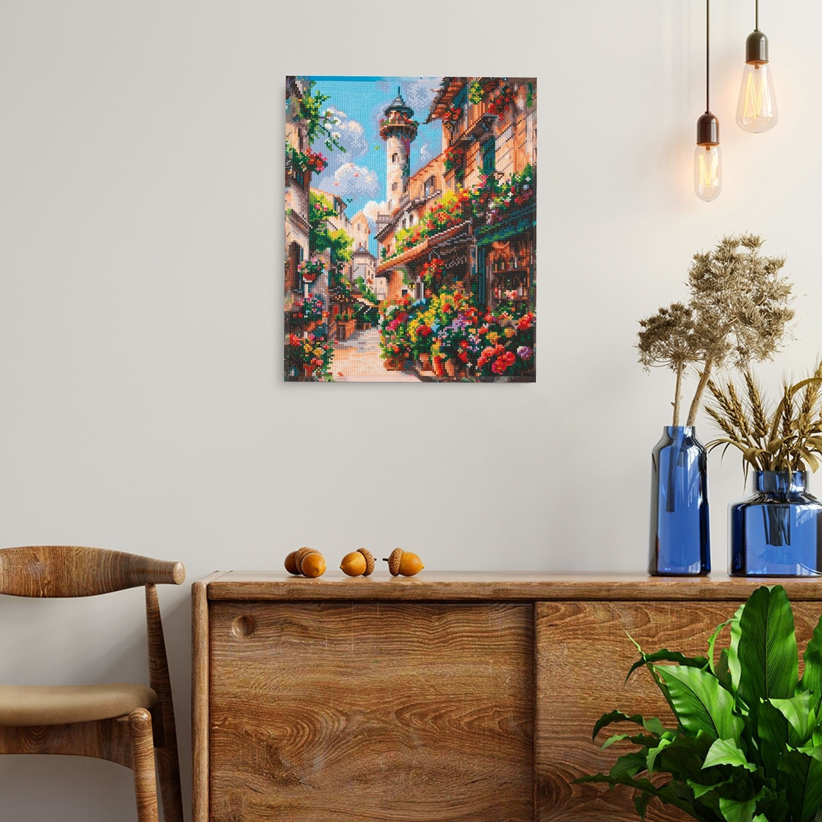 5D Diamond Painting 40x50 cm | Blooming Street (LG365e) – Diamond painting | Varvikas.Shop