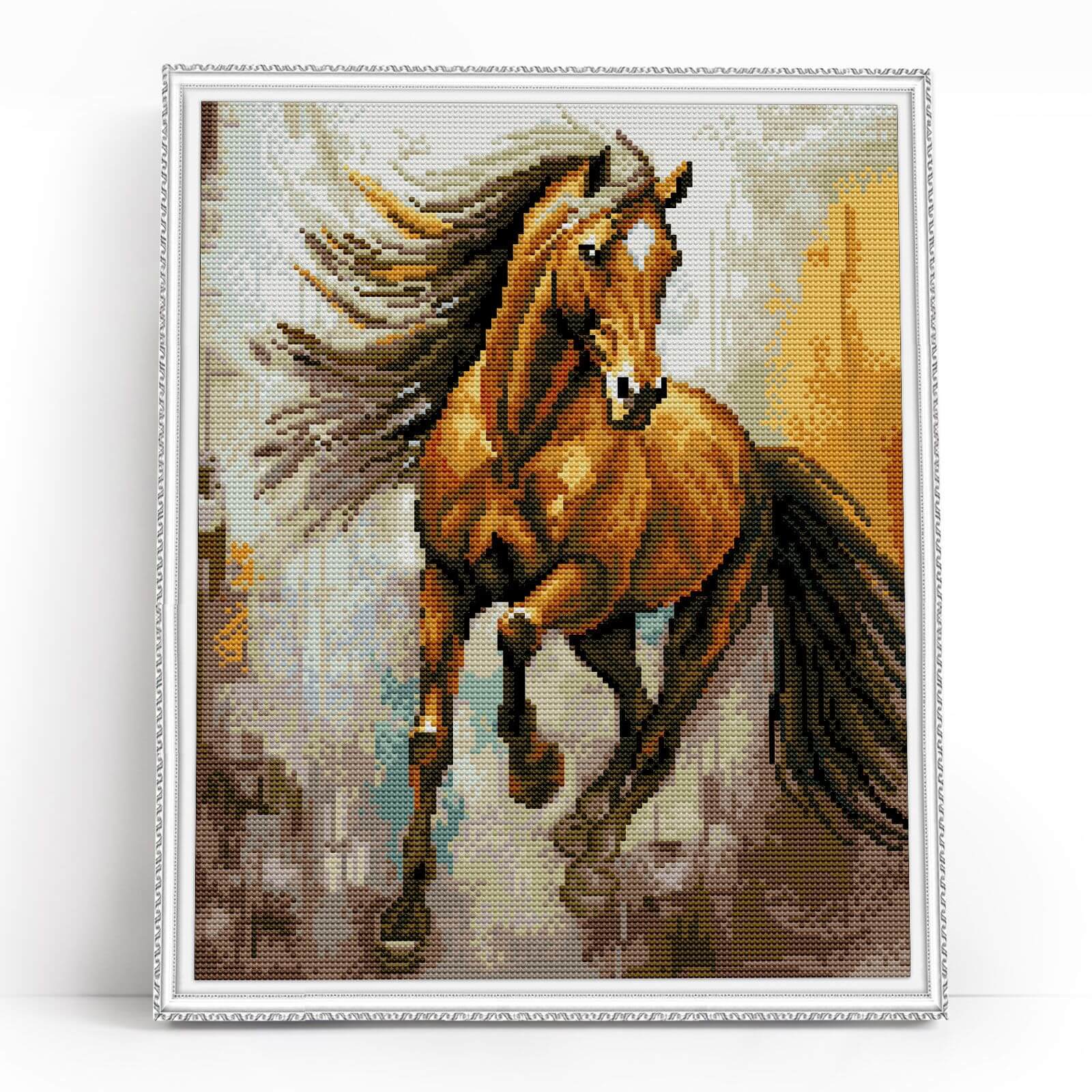 5D Diamond Painting 40x50 cm | Chestnut purebred (LG341e) – Diamond painting | Varvikas.Shop
