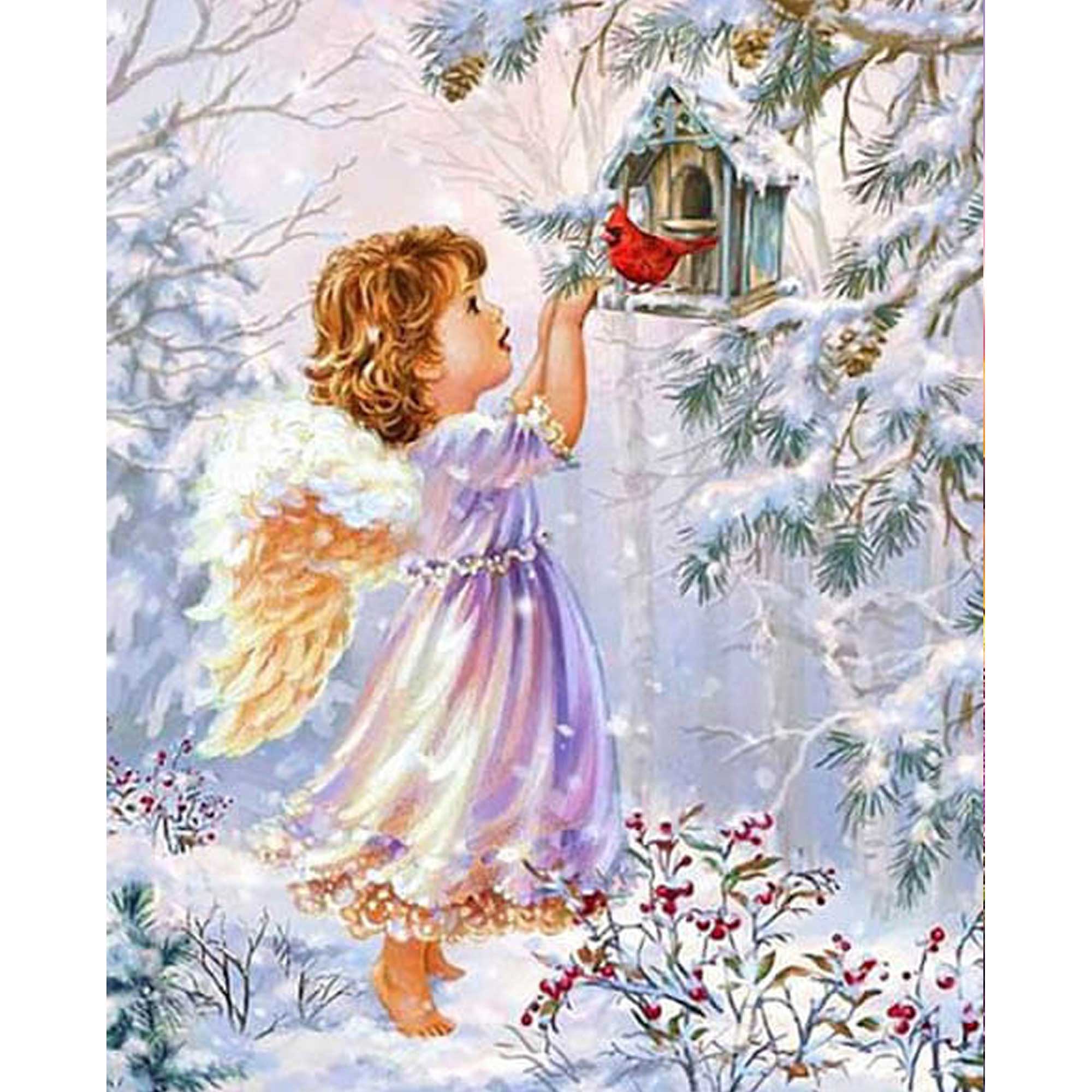 5D Diamond Painting 40x50 cm | Christmas Angel (LG294e) – Diamond painting | Varvikas.Shop
