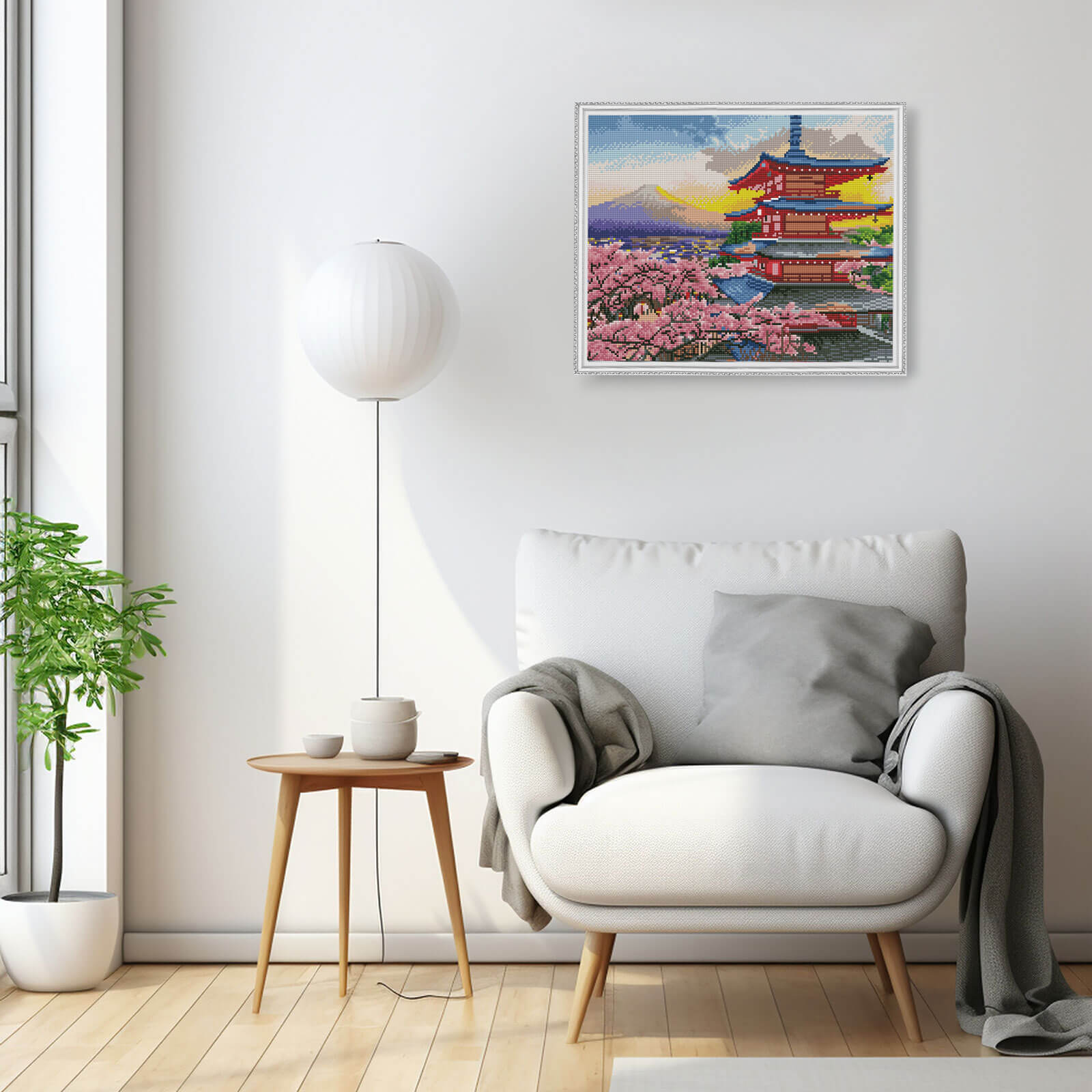 5D Diamond Painting 40x50 cm | Chureito Pagoda (LG201e) – Diamond painting | Varvikas.Shop