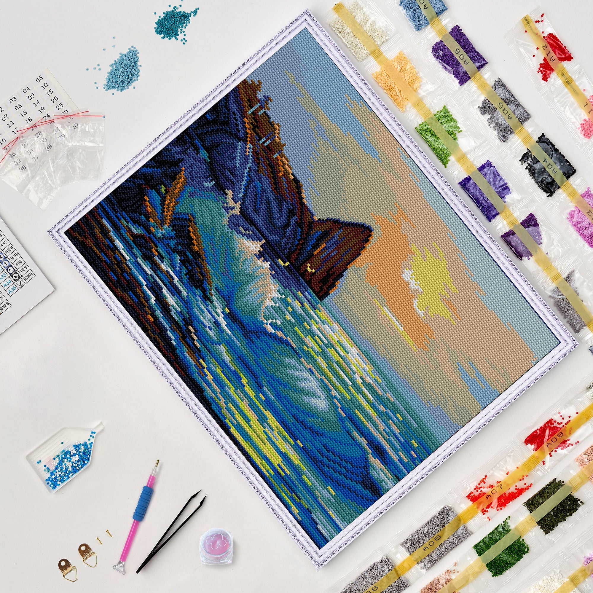 5D Diamond Painting 40x50 cm | Coastal Landscape (LG258e) – Diamond painting | Varvikas.Shop
