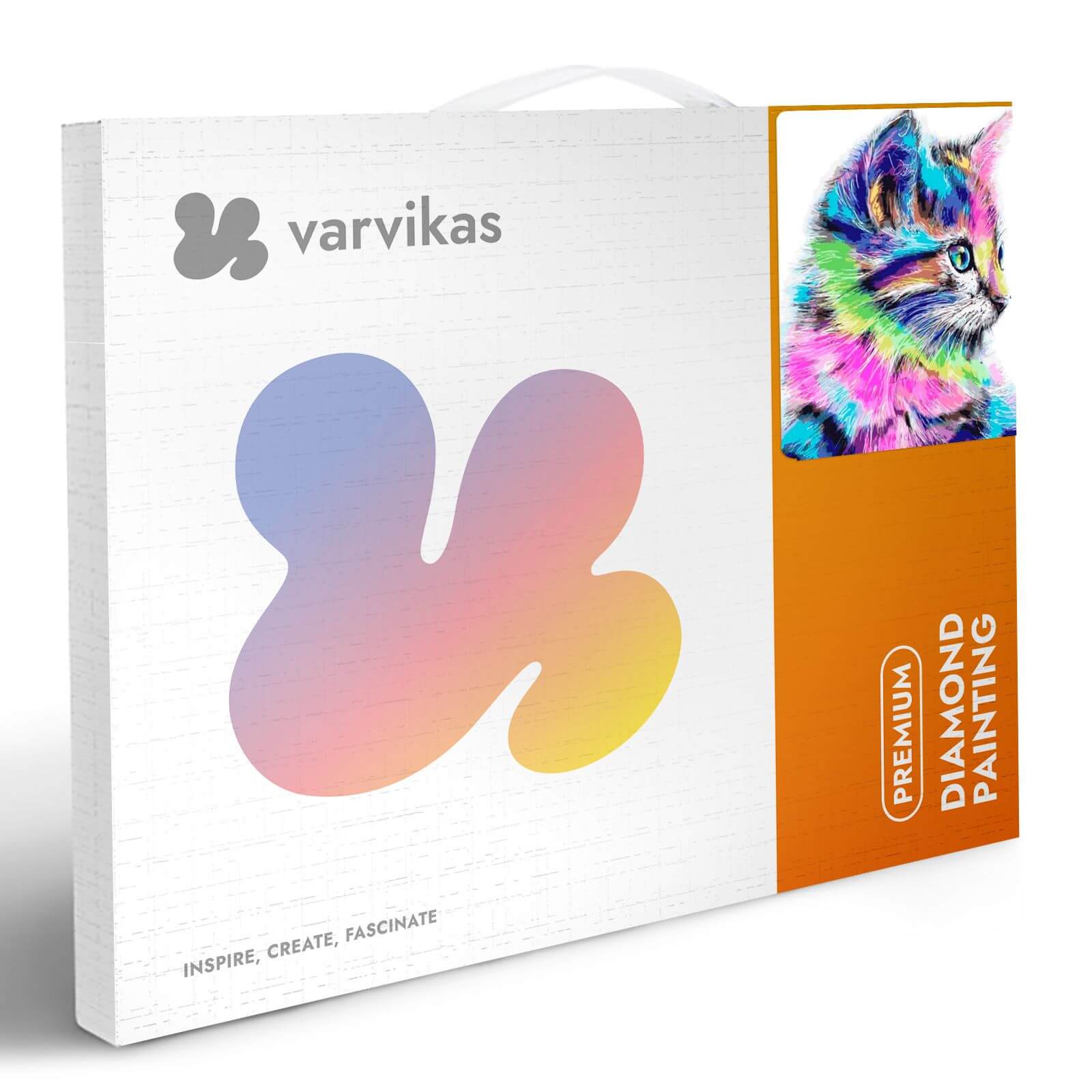 5D Diamond Painting 40x50 cm | Colorful Kitten (LG009e) – Diamond painting | Varvikas.Shop