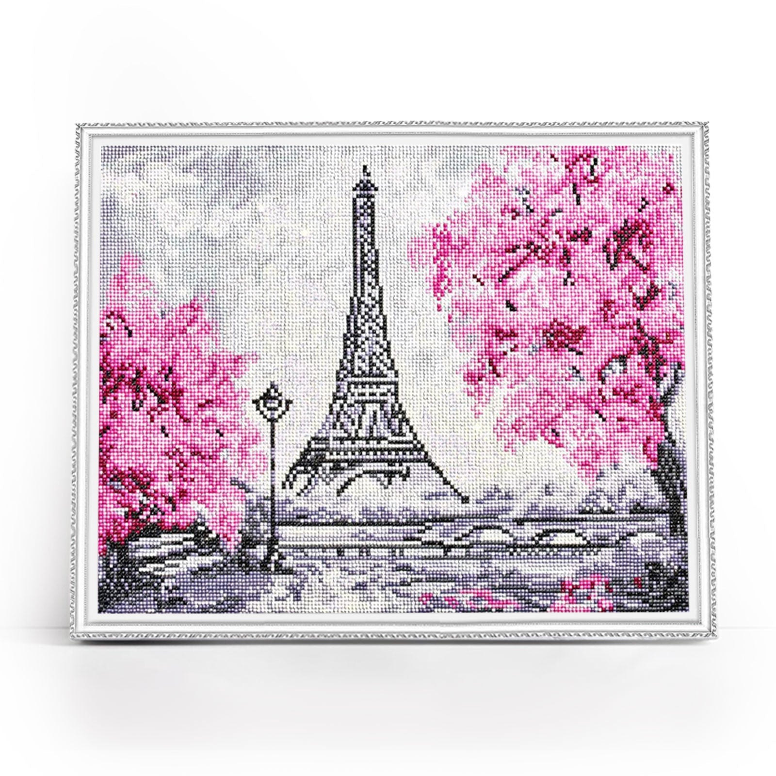 5D Diamond Painting 40x50 cm | Eiffel Tower in Bloom (LG255e) – Diamond painting | Varvikas.Shop