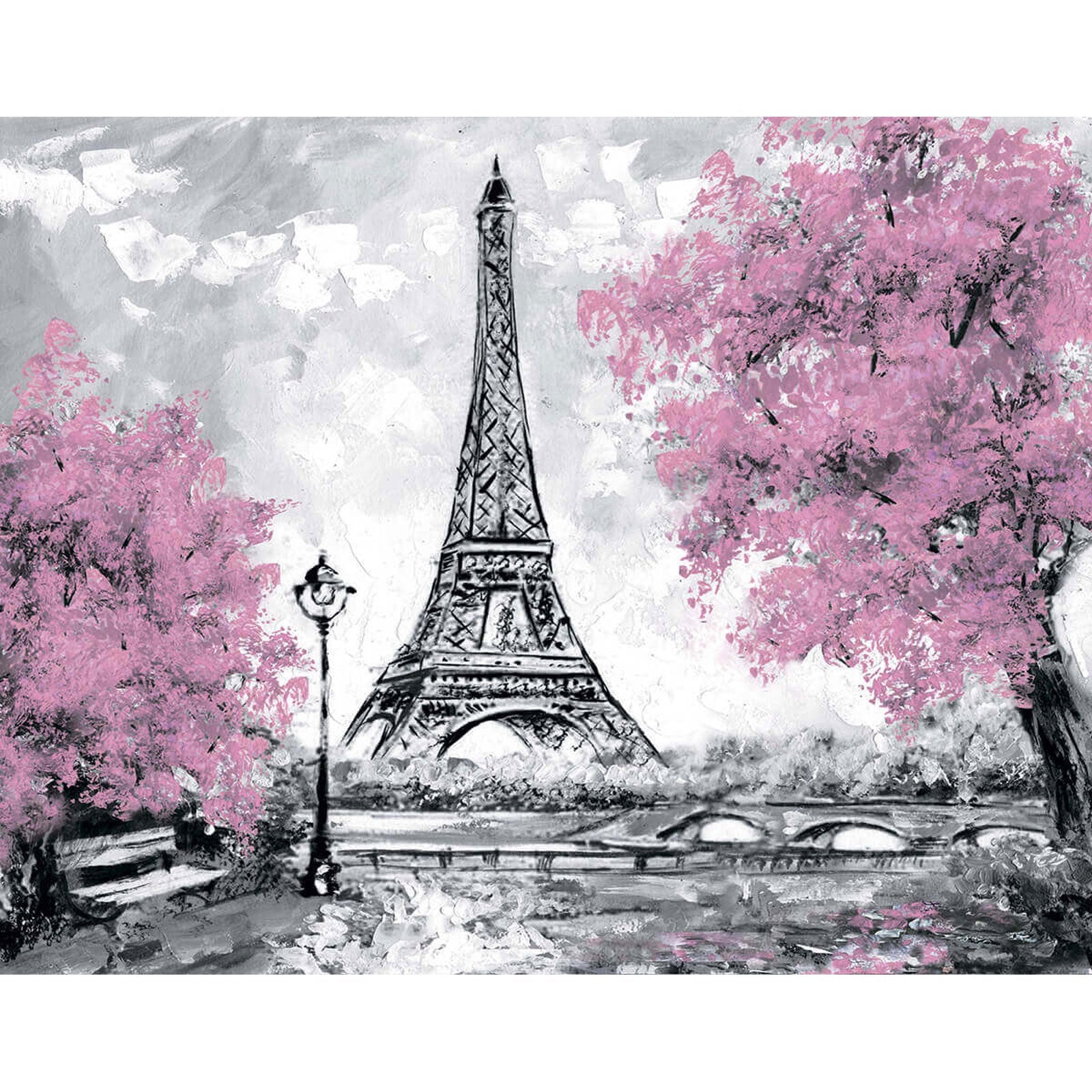 5D Diamond Painting 40x50 cm | Eiffel Tower in Bloom (LG255e) – Diamond painting | Varvikas.Shop