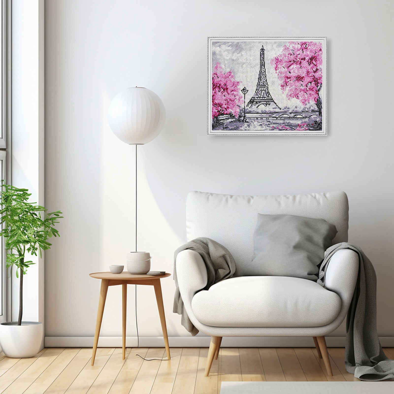 5D Diamond Painting 40x50 cm | Eiffel Tower in Bloom (LG255e) – Diamond painting | Varvikas.Shop