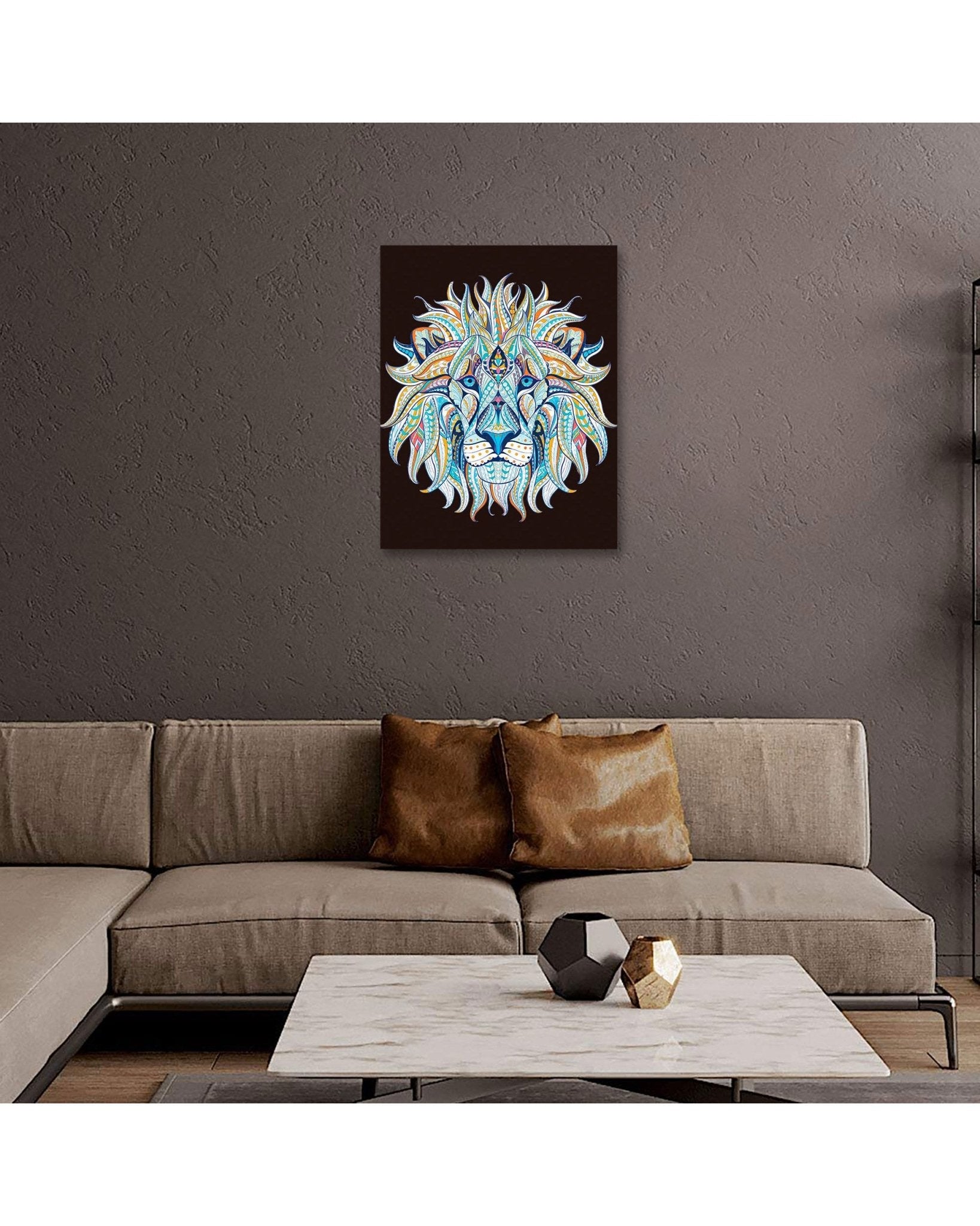 5D Diamond Painting 40x50 cm | Ethnic Lion (LG213e) – Diamond painting | Varvikas.Shop