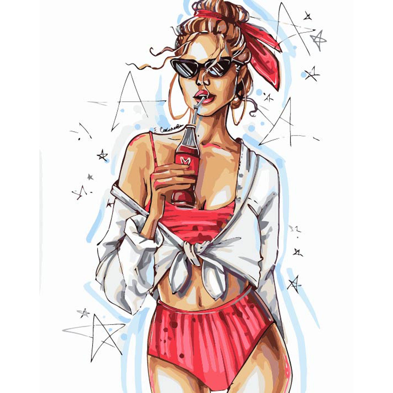 5D Diamond Painting 40x50 cm | Fashionable (LG162e) – Diamond painting | Varvikas.Shop