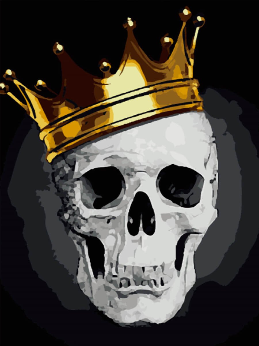 5D Diamond Painting 40x50 cm | Fashionable Skull (LG232e) – Diamond painting | Varvikas.Shop