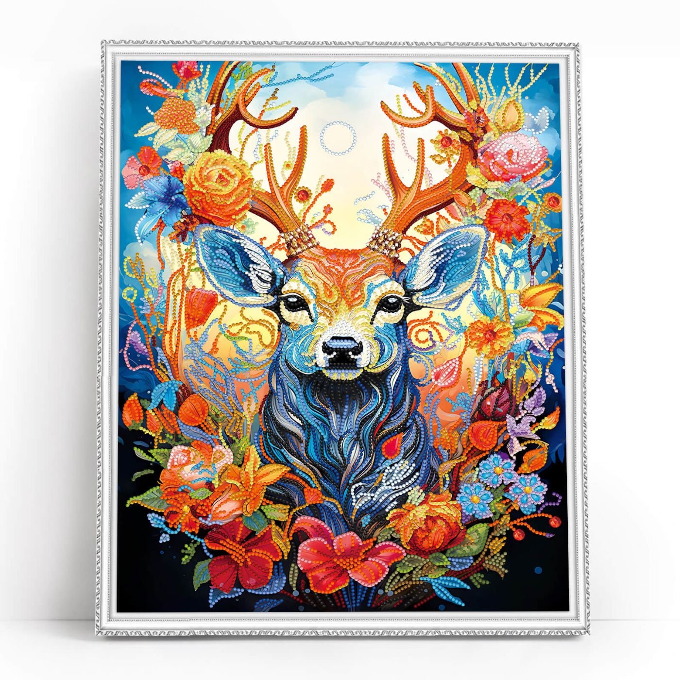 5D Diamond Painting 40x50 cm | Floral deer (LGPS007e) – Diamond painting | Varvikas.Shop