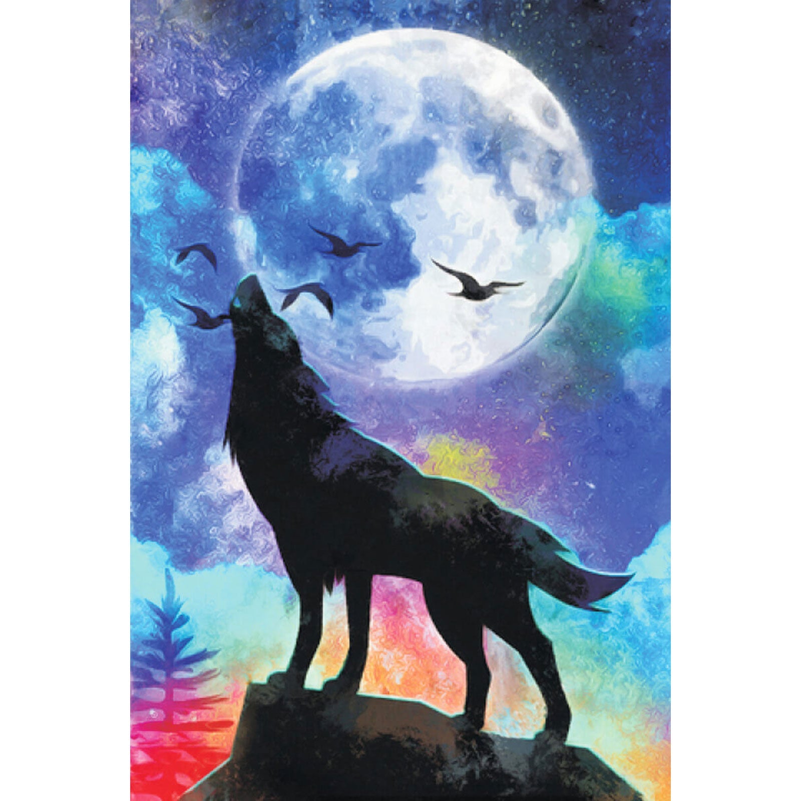 5D Diamond Painting 40x50 cm | Full moon (LG230e) – Diamond painting | Varvikas.Shop