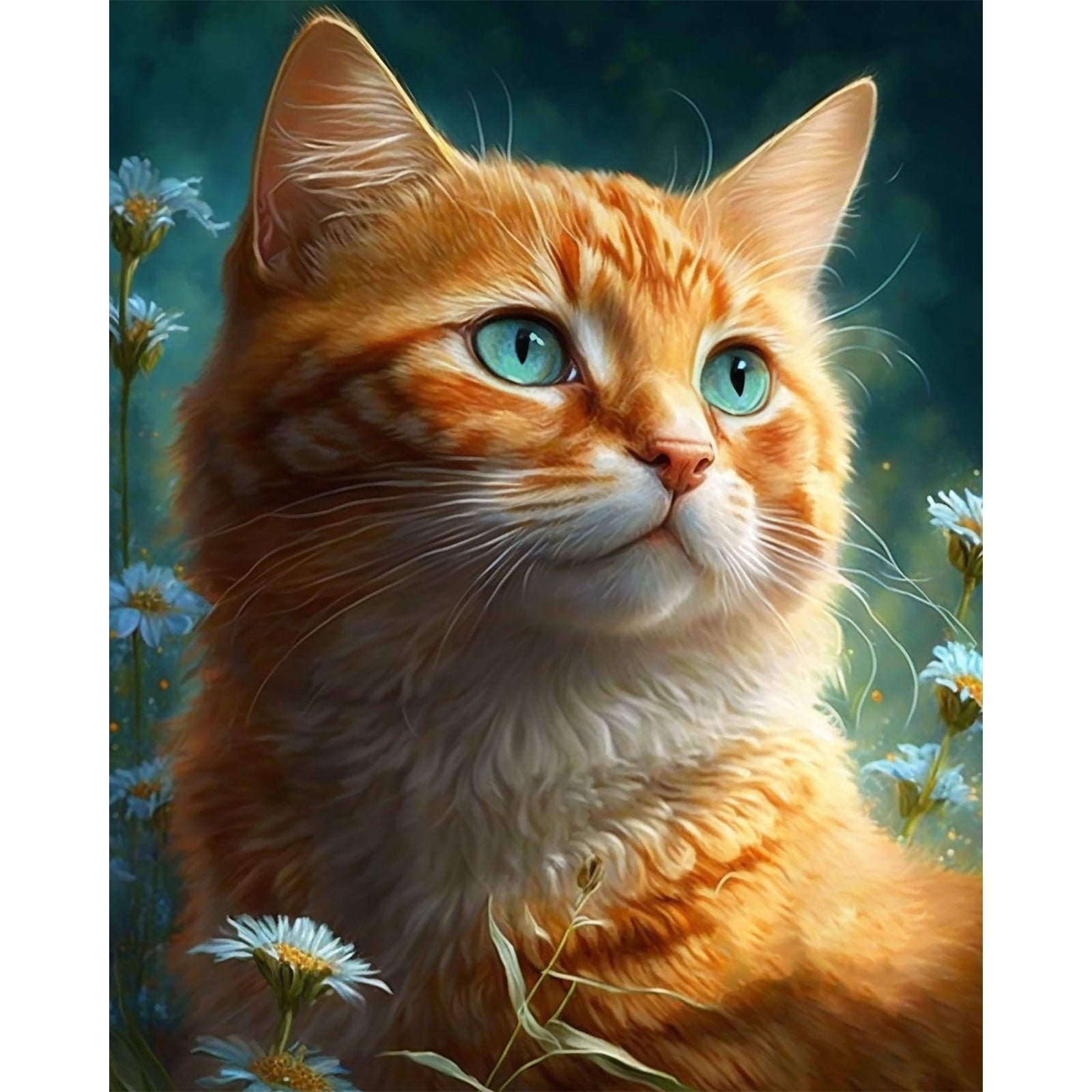5D Diamond Painting 40x50 cm | Ginger cat (LG337e) – Diamond painting | Varvikas.Shop