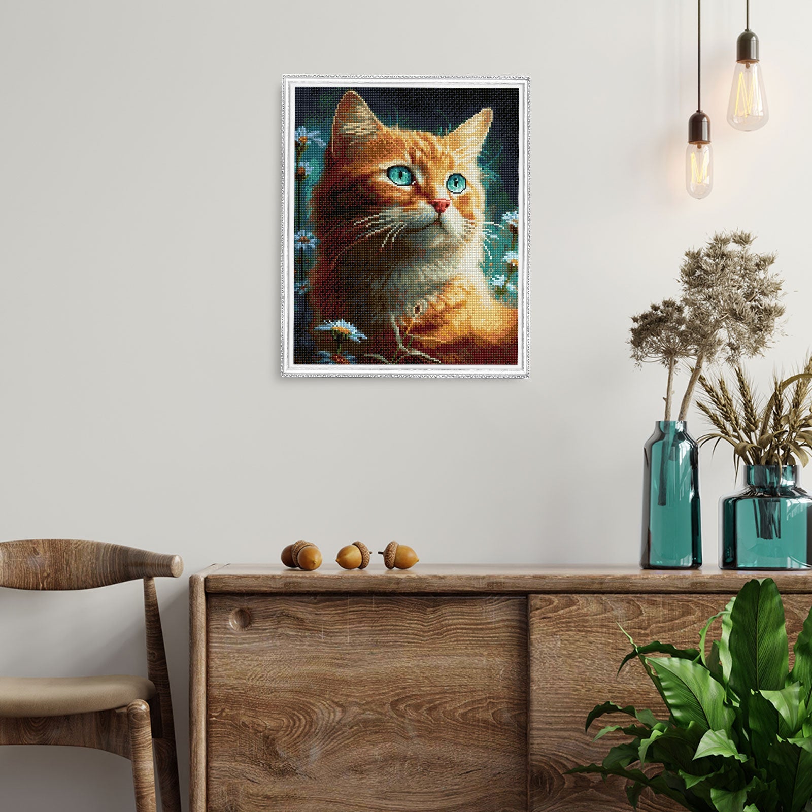 5D Diamond Painting 40x50 cm | Ginger cat (LG337e) – Diamond painting | Varvikas.Shop